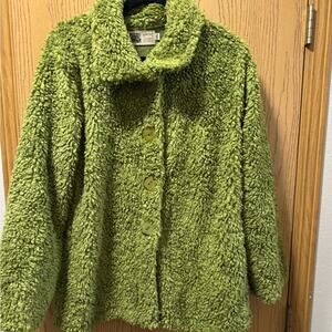 Habitat Olive Teddy Jacket SIZE M/L